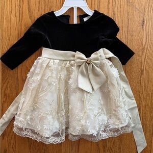 Elegant Black and Cream Girls Dress
